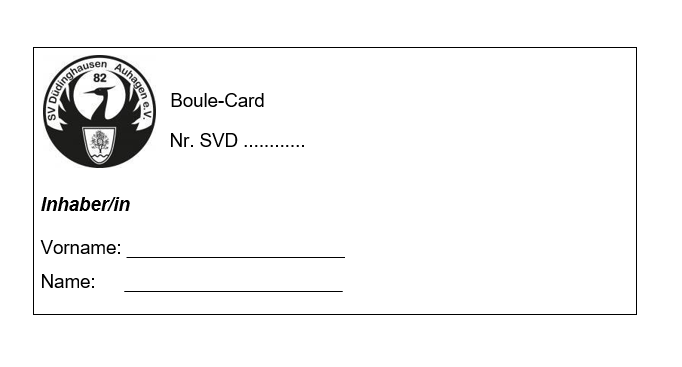 Boule Card Muster